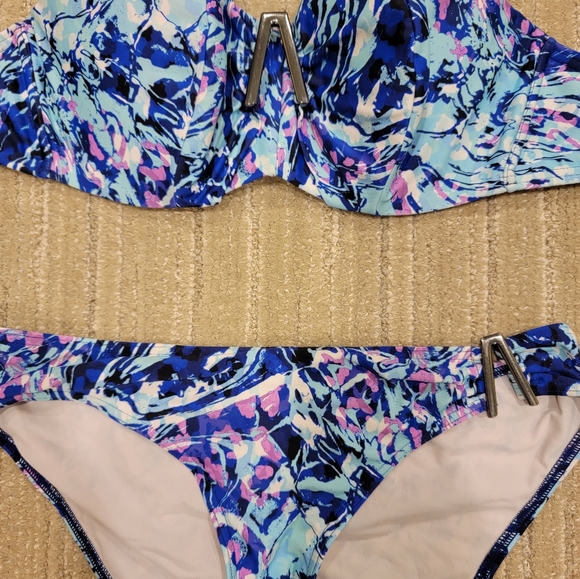 Figleaves Strapless Bikini Top and Bottom. Size UK 30F top and UK 10 bottom. - Picture 2 of 6
